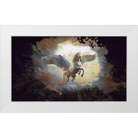 Unicorn  White Modern Wood Framed Art Print by Bolokofsky, Ronald