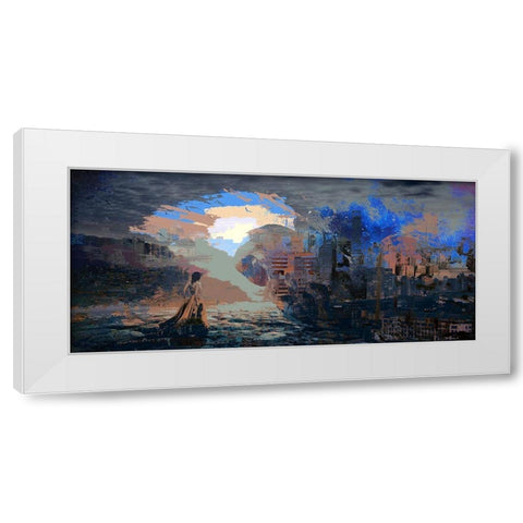 Urban Calling White Modern Wood Framed Art Print by Bolokofsky, Ronald