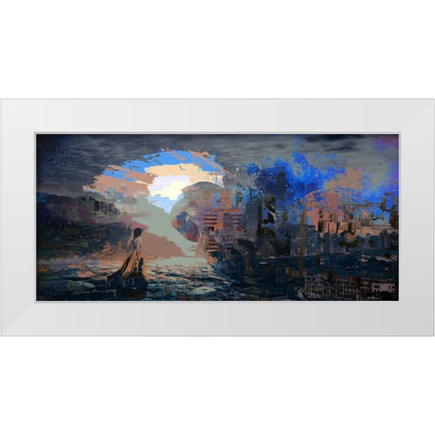 Urban Calling White Modern Wood Framed Art Print by Bolokofsky, Ronald