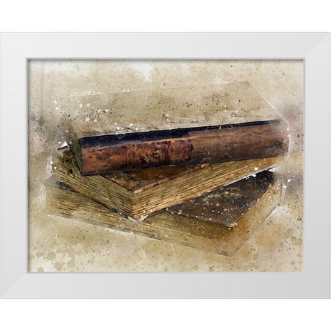 Vintage Litterature II White Modern Wood Framed Art Print by Bolokofsky, Ronald