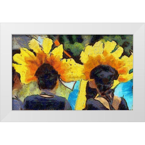 Admiration White Modern Wood Framed Art Print by Bolokofsky, Ronald