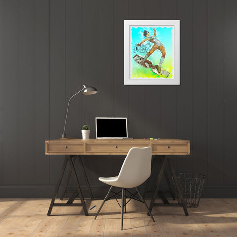 Airboard White Modern Wood Framed Art Print by Bolokofsky, Ronald