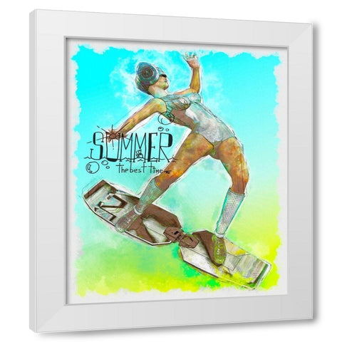 Airboard White Modern Wood Framed Art Print by Bolokofsky, Ronald