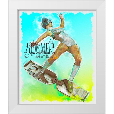 Airboard White Modern Wood Framed Art Print by Bolokofsky, Ronald