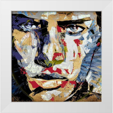 American Portrait  White Modern Wood Framed Art Print by Bolokofsky, Ronald