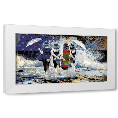 American Sorority White Modern Wood Framed Art Print by Bolokofsky, Ronald