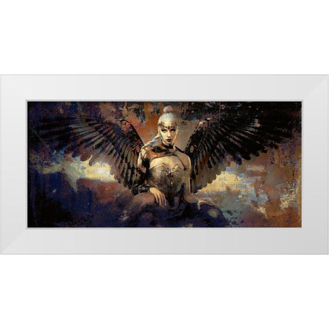 Angel In Waiting White Modern Wood Framed Art Print by Bolokofsky, Ronald