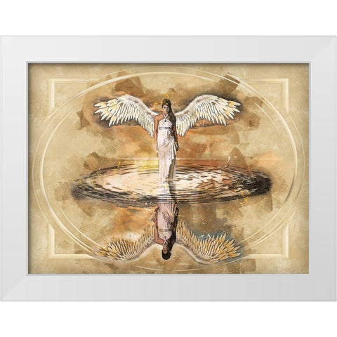 Angel of the Deep White Modern Wood Framed Art Print by Bolokofsky, Ronald