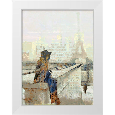 Another Sunday In Paris II White Modern Wood Framed Art Print by Bolokofsky, Ronald