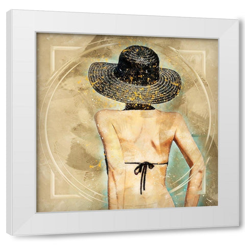 Bikini Top and Hat White Modern Wood Framed Art Print by Bolokofsky, Ronald
