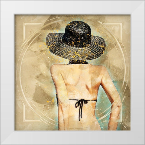 Bikini Top and Hat White Modern Wood Framed Art Print by Bolokofsky, Ronald