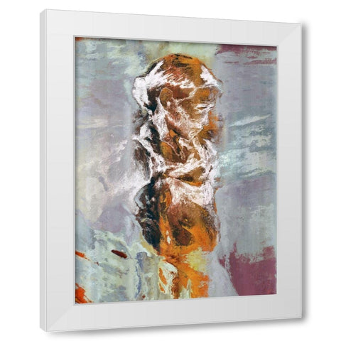 Burning Heart White Modern Wood Framed Art Print by Bolokofsky, Ronald