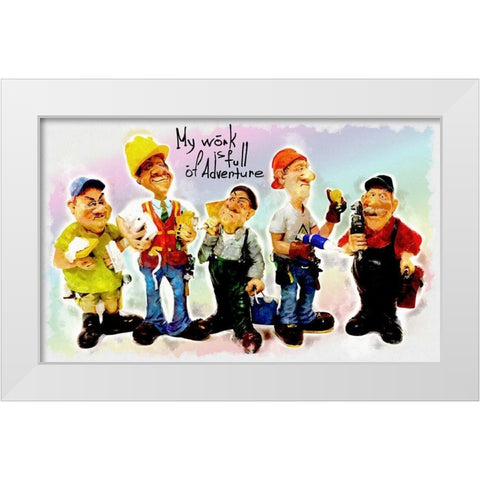 Craftsmen White Modern Wood Framed Art Print by Bolokofsky, Ronald