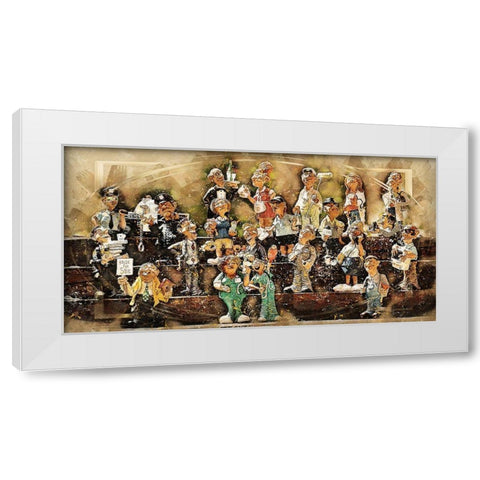 Different Walks of Life White Modern Wood Framed Art Print by Bolokofsky, Ronald