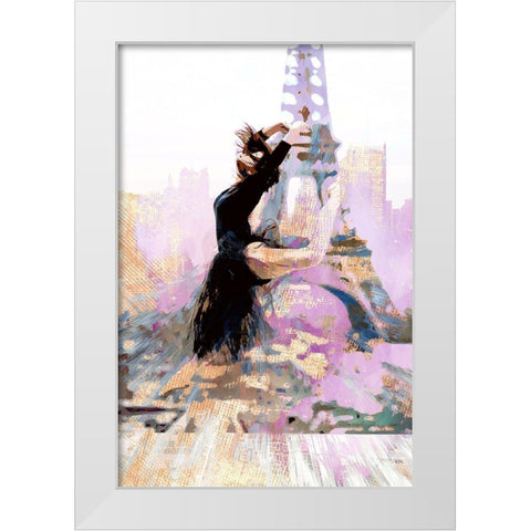 Eiffel Ballet II White Modern Wood Framed Art Print by Bolokofsky, Ronald