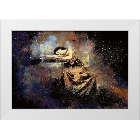 Enchantment White Modern Wood Framed Art Print by Bolokofsky, Ronald