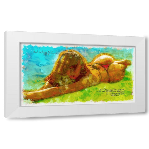 Summer Girl II White Modern Wood Framed Art Print by Bolokofsky, Ronald
