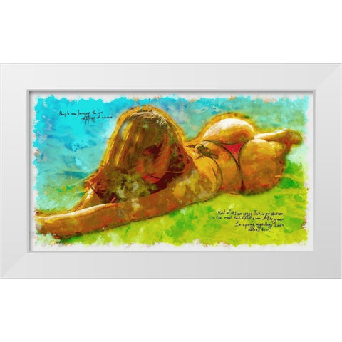 Summer Girl II White Modern Wood Framed Art Print by Bolokofsky, Ronald