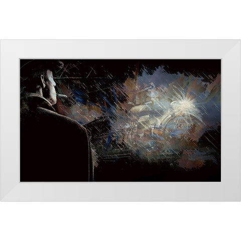 Late Arrival White Modern Wood Framed Art Print by Bolokofsky, Ronald