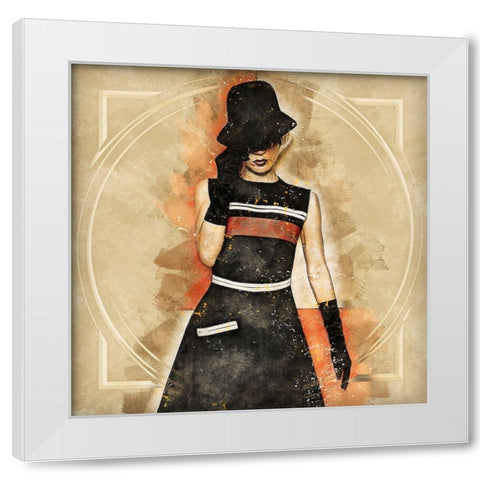 Mid Century Fashion White Modern Wood Framed Art Print by Bolokofsky, Ronald