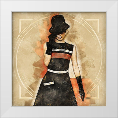 Mid Century Fashion White Modern Wood Framed Art Print by Bolokofsky, Ronald