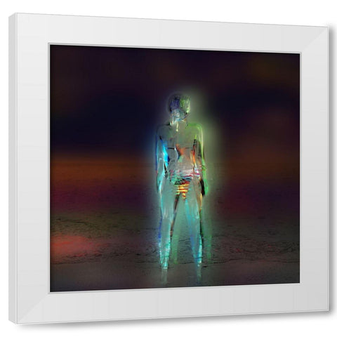 Midnight Glow White Modern Wood Framed Art Print by Bolokofsky, Ronald