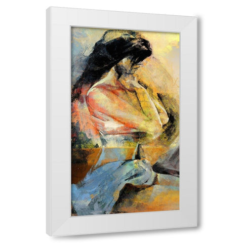 Modesty II White Modern Wood Framed Art Print by Bolokofsky, Ronald
