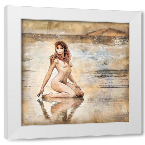 Retro Pinup White Modern Wood Framed Art Print by Bolokofsky, Ronald