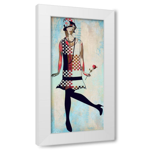Roaring Twentys Fashion I White Modern Wood Framed Art Print by Bolokofsky, Ronald