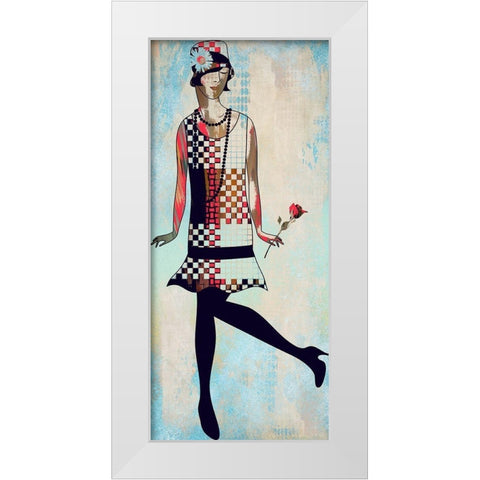 Roaring Twentys Fashion I White Modern Wood Framed Art Print by Bolokofsky, Ronald