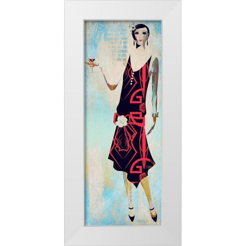 Roaring Twentys Fashion II White Modern Wood Framed Art Print by Bolokofsky, Ronald