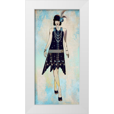 Roaring Twentys Fashion III White Modern Wood Framed Art Print by Bolokofsky, Ronald