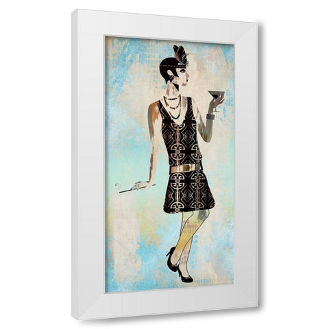 Roaring Twentys Fashion IV White Modern Wood Framed Art Print by Bolokofsky, Ronald