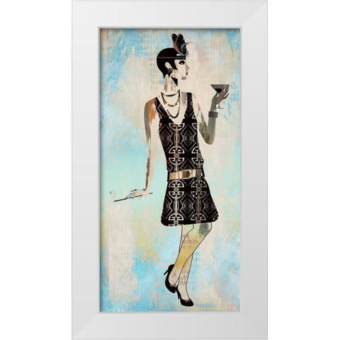 Roaring Twentys Fashion IV White Modern Wood Framed Art Print by Bolokofsky, Ronald