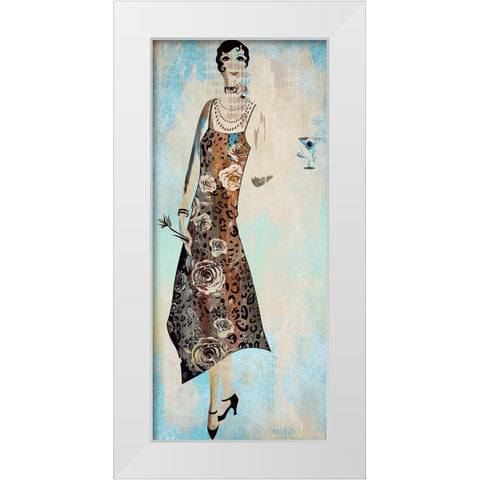 Roaring Twentys Fashion V White Modern Wood Framed Art Print by Bolokofsky, Ronald