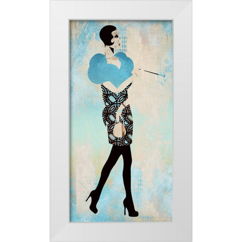 Roaring Twentys Fashion VI White Modern Wood Framed Art Print by Bolokofsky, Ronald