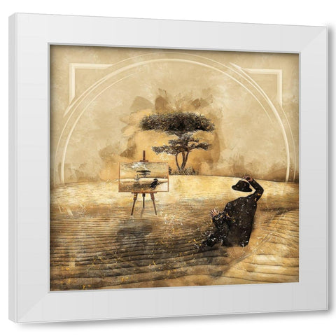 The Painter II White Modern Wood Framed Art Print by Bolokofsky, Ronald
