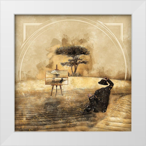 The Painter II White Modern Wood Framed Art Print by Bolokofsky, Ronald