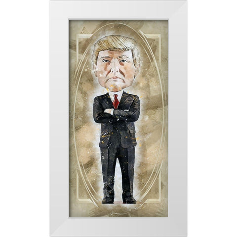 Trump White Modern Wood Framed Art Print by Bolokofsky, Ronald