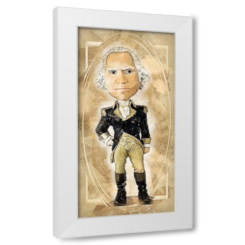 Washington White Modern Wood Framed Art Print by Bolokofsky, Ronald