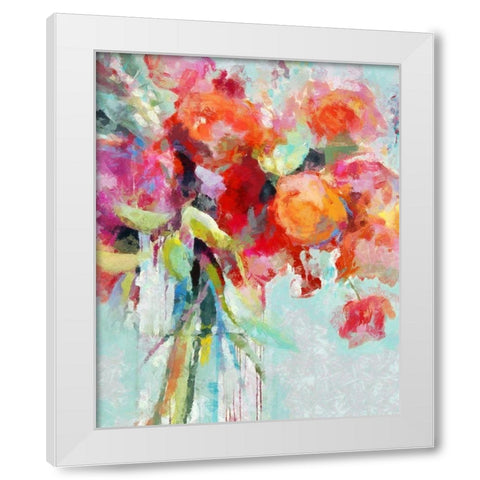 Garden Flowers II White Modern Wood Framed Art Print by Bolokofsky, Ronald