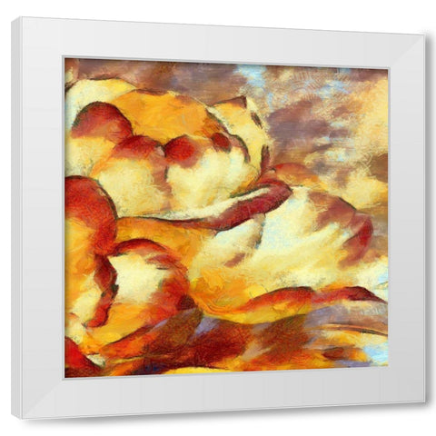 Fire Tulips III White Modern Wood Framed Art Print by Bolokofsky, Ronald