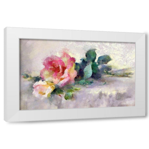Fresh Roses I White Modern Wood Framed Art Print by Bolokofsky, Ronald