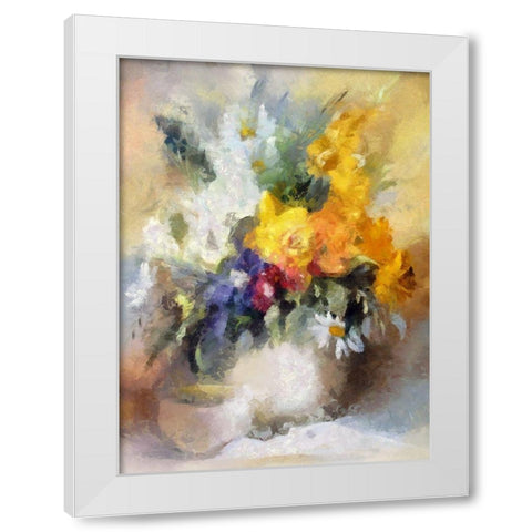 Soft Bouquet I White Modern Wood Framed Art Print by Bolokofsky, Ronald
