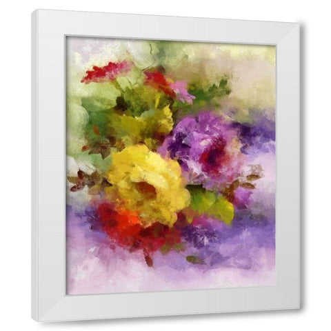 Garden Bunch I White Modern Wood Framed Art Print by Bolokofsky, Ronald