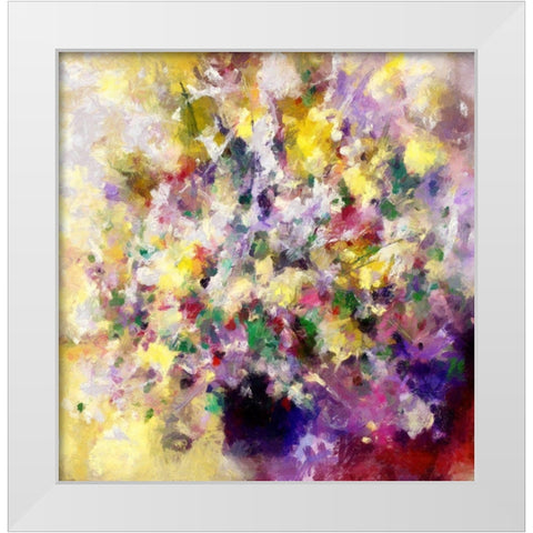 Radiant Bouquet I White Modern Wood Framed Art Print by Bolokofsky, Ronald