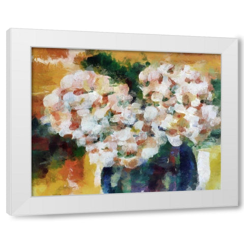 Abstract Hydrangea White Modern Wood Framed Art Print by Bolokofsky, Ronald