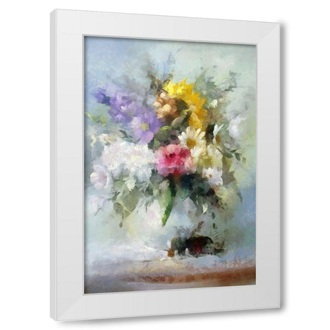 Handsome Bouquet II White Modern Wood Framed Art Print by Bolokofsky, Ronald