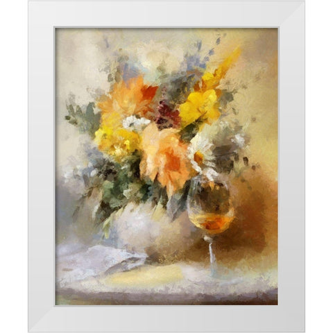 Lovely Bouquets White Modern Wood Framed Art Print by Bolokofsky, Ronald