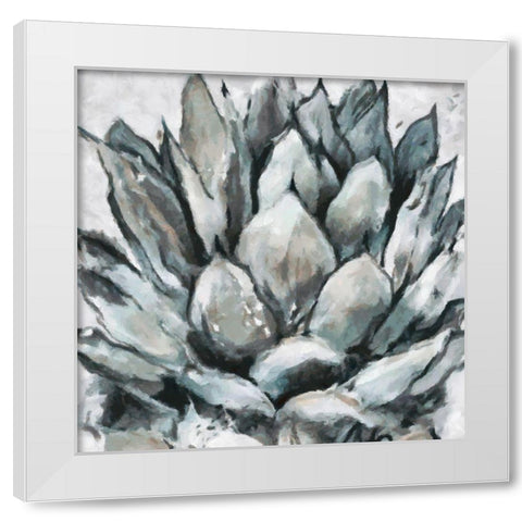Cereus Echeveria White Modern Wood Framed Art Print by Bolokofsky, Ronald